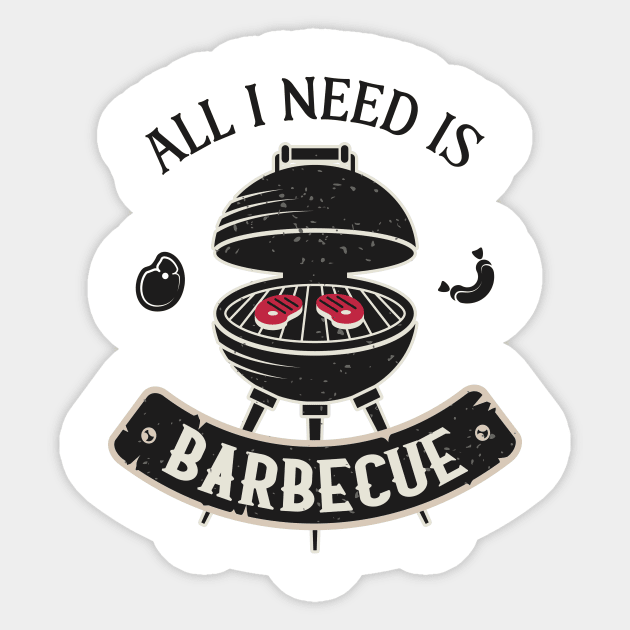 Grill BBQ Funny Saying Barbecue Lover Sticker by Foxxy Merch